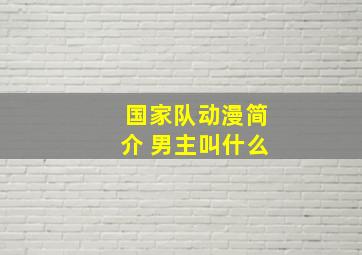 国家队动漫简介 男主叫什么